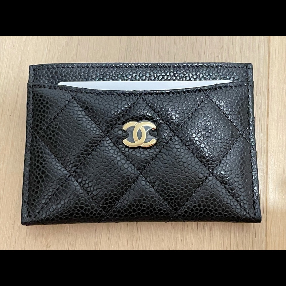 Chanel Classic Card Holder Quilted Caviar GHW